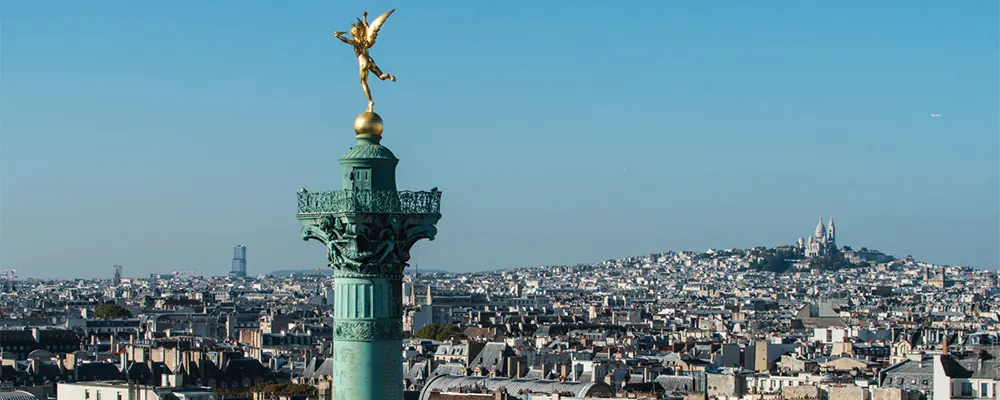 Haut de la colonne de la place de la Bastille 75011 : nettoyage de bureaux à Paris 11