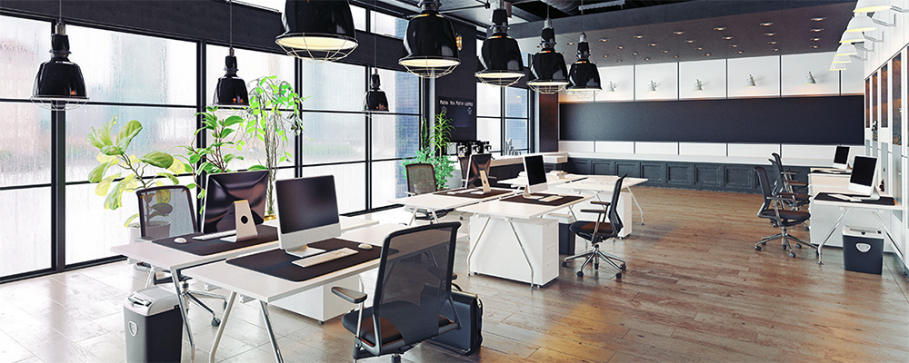 bureau bien nettoyé pour une désinfection des sols 