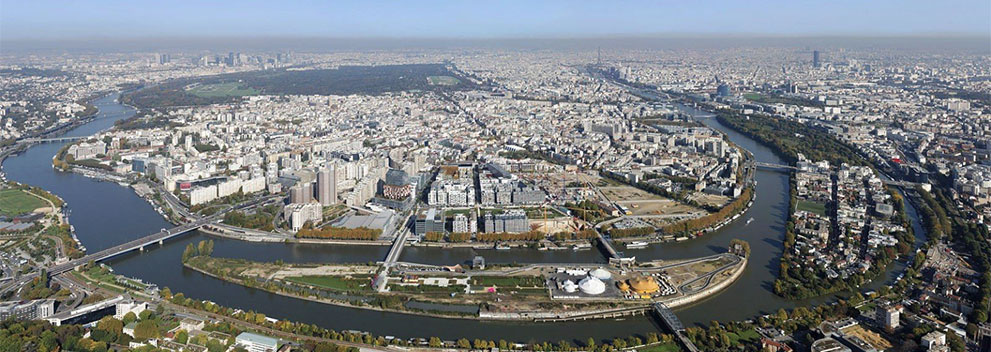 Vue aérienne de boulogne. Entreprise nettoyage bureaux locaux 92