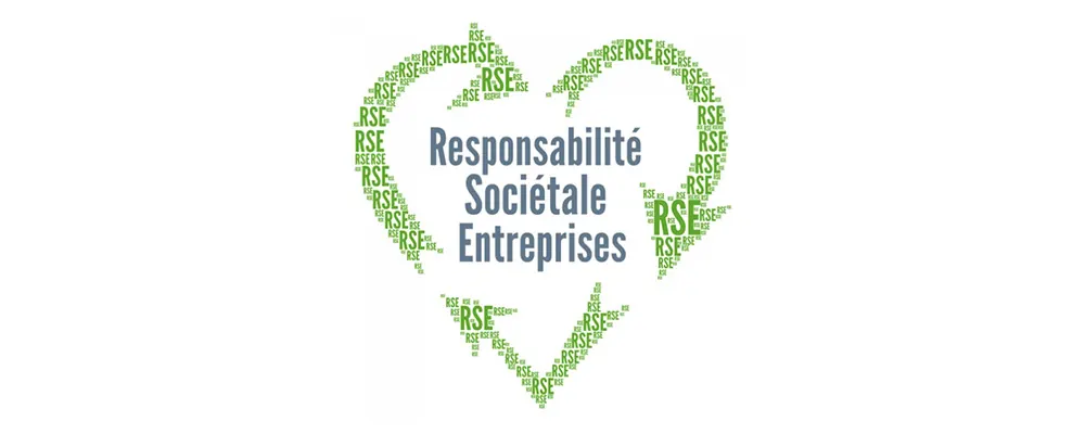 responsabilité sociétame des entreprises logo avec coeur